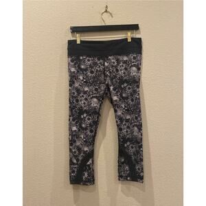 Lululemon Inspire Crop II Luxtreme Flowabunga Black Angel Wing Floral Legging 8